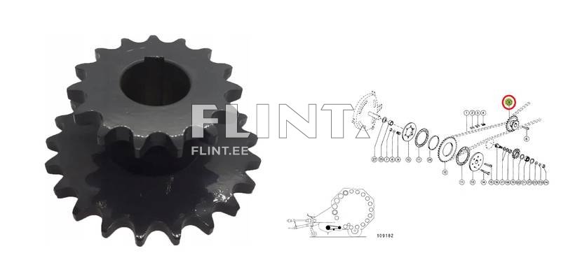 Double sprocket z15/z22 Claas 0008192880