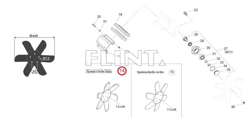 Disc 460x8mm 00311070 (left) Horsch
