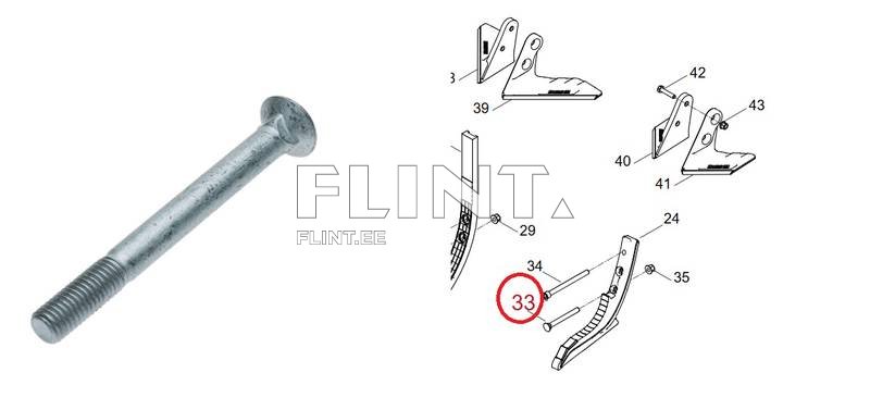 Polt M12x120 12,9 Horsch (00311359)