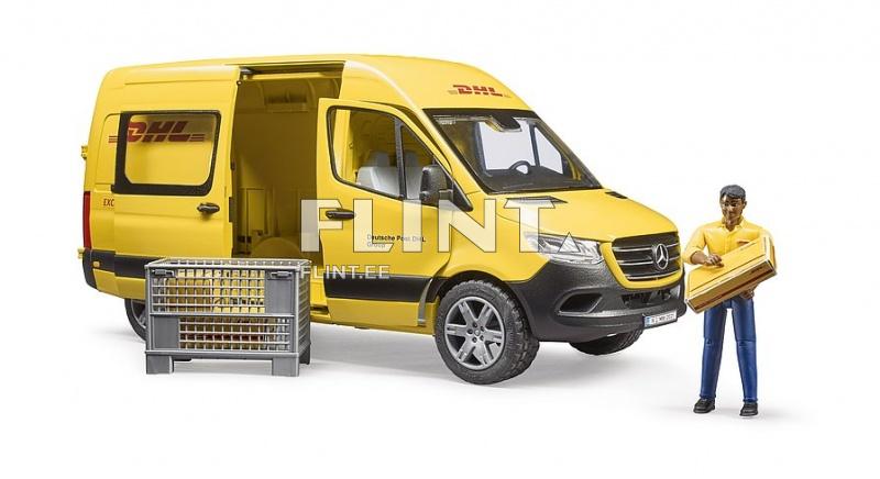 DHL MB Sprinter + kuljettajalla (45,5x16,3x18,5cm) Bruder DHL MB Sprinter + kuljettajalla (45,5x16,3x18,5cm) Bruder