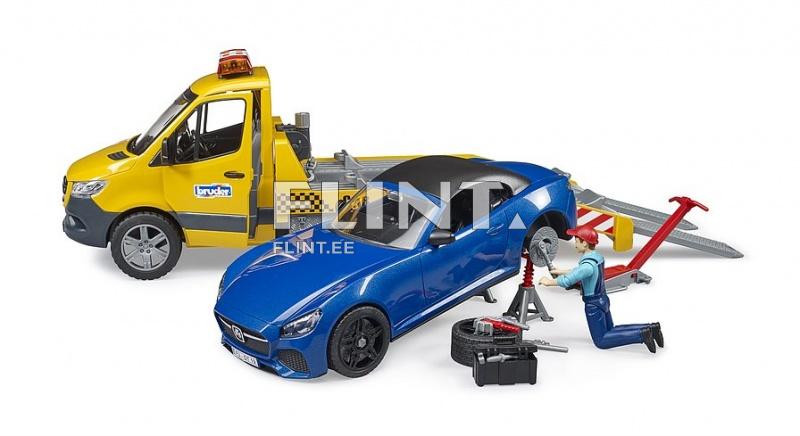 Hinausauto MB Sprinter (50x17,2x18,5cm) + Roadster Bruder Hinausauto MB Sprinter (50x17,2x18,5cm) + Roadster Bruder