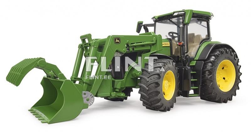 Traktori John Deere 7R 350 (42,5x17,5x23,5cm) + etukuormaaja Bruder Traktori John Deere 7R 350 (42,5x17,5x23,5cm) + etukuormaaja Bruder