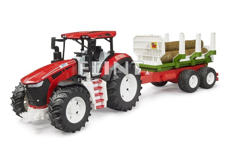 ROADMAX Tractor (68x17,8x20cm) + puuperävaunu Bruder