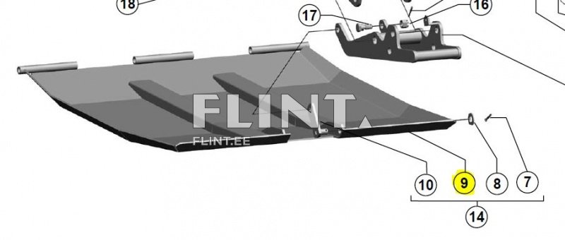 Skid shoe 081.27.00.710 RSM (new type)