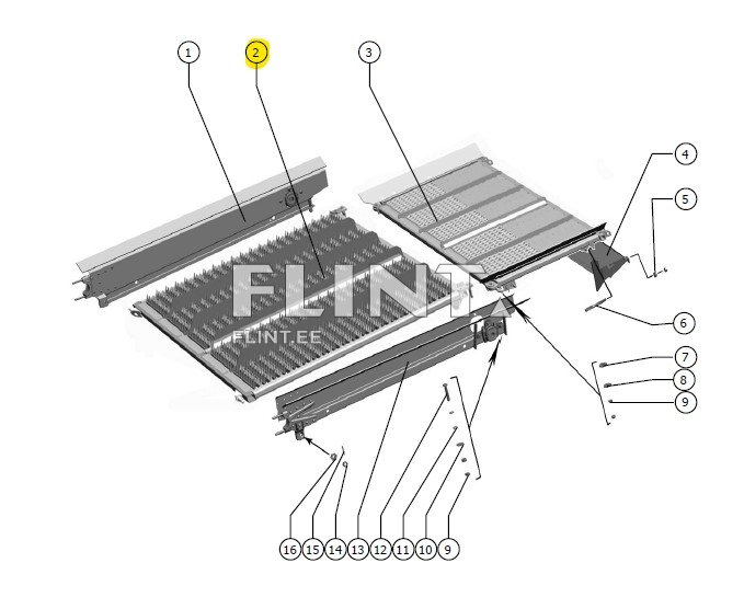 Upper sieve 101.01.06.030 (Vector)