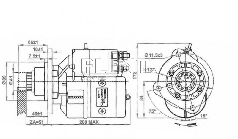 Starter 12v 2,7 kw z11 Ursus, Balkancar