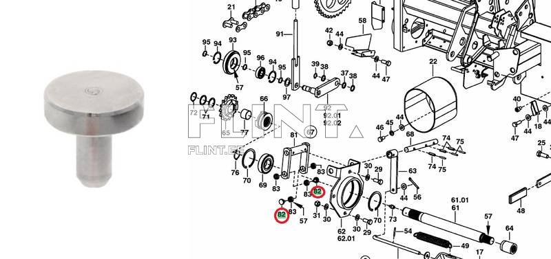 Ball bearing stud Pöttinger 126851130