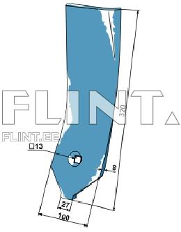 Siipi LEMKEN 3374490 (330x100x8mm, reikä 12mm) Siipi LEMKEN 3374490 (330x100x8mm, reikä 12mm)