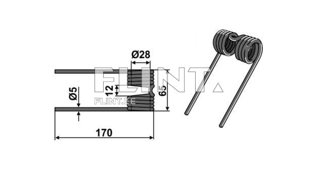 Koguri pii Vicon 16618868 (167x65x5,5; ava 27mm)