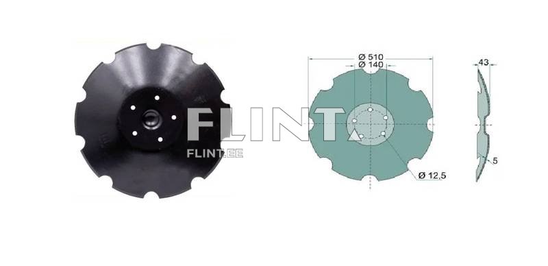 Randaali ketas 510x5mm Väderstad 170097