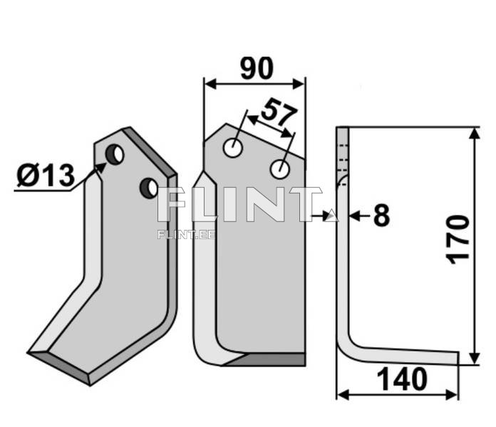 Mullafreesi tera Howard 63605 (170x90x8; ava 13mm) P