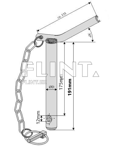 Haakepolt ketiga (Cat.3; 37x175x191mm)