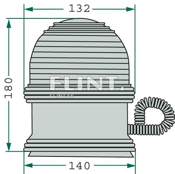 Vilkkumajakka 12V (GF.83.011) (H1 12V 55W; magneetti kiinnitys)