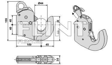 Automatic hook Cat.1 (max. 70HP) CBM Opti-Lock