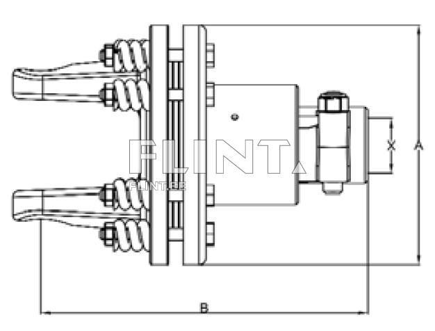 Friction clutch with free wheel z6 - crosskit 30,16x92mm (1300Nm) Friction clutch with free wheel z6 - crosskit 30,16x92mm (1300Nm)