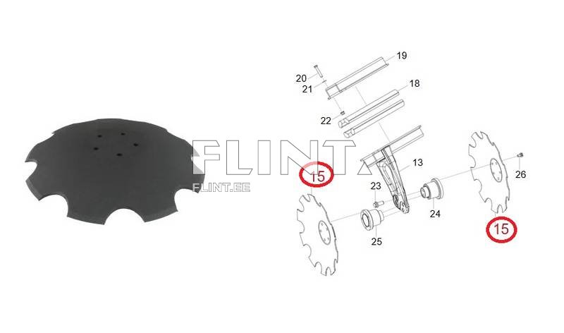 Disc 460x6mm; 28071304 (5-holes) Horsch
