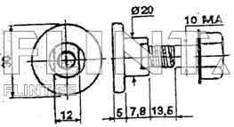 Bolt+nut M12x21,3mm COMER 0404710300