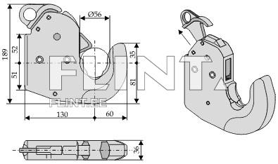 Automatic hook Cat.2 (Max.150HP) CBM Opti-Lock