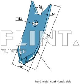 Point LEMKEN Karat 3374441 (260x80x14mm) reinforced