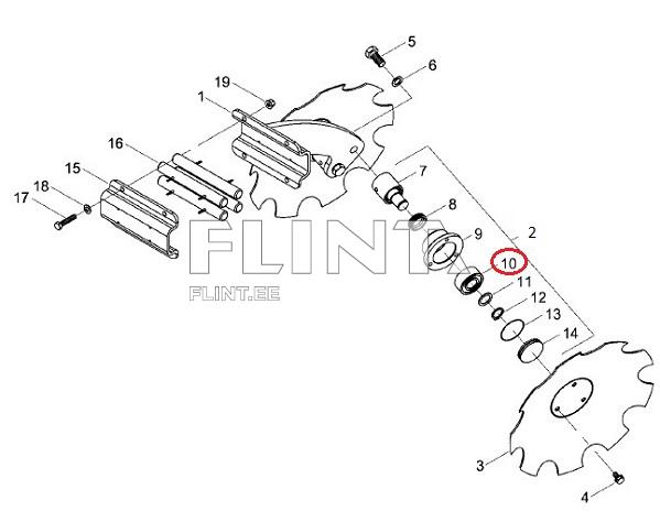 Bearing HORSCH 00240164 (3306; 30x72x30,2mm)