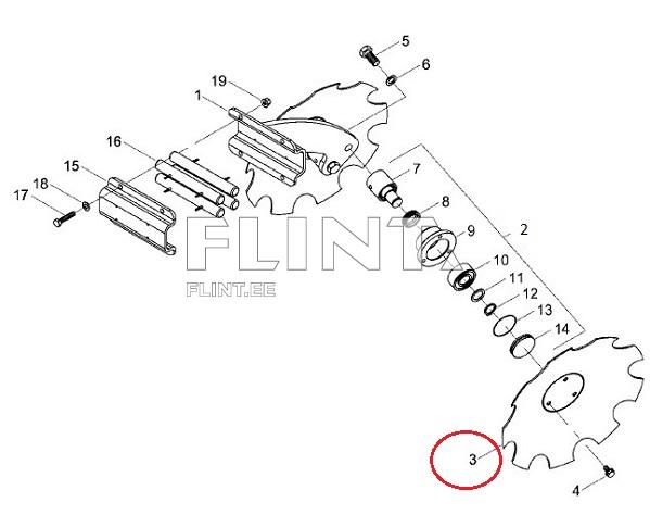 Randaali ketas HORSCH 460x4mm; 23246102 (3-ava) Randaali ketas HORSCH 460x4mm; 23246102 (3-ava)