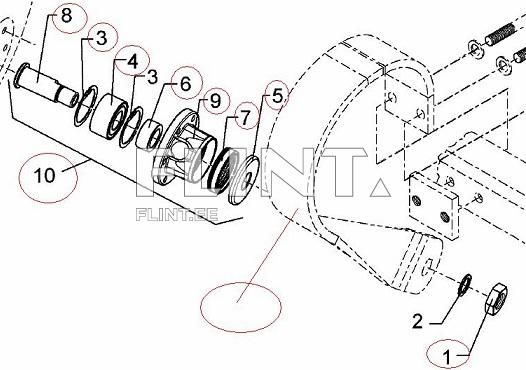 Nut M24x1,5 (3030997) left LEMKEN HELIODOR Nut M24x1,5 (3030997) left LEMKEN HELIODOR