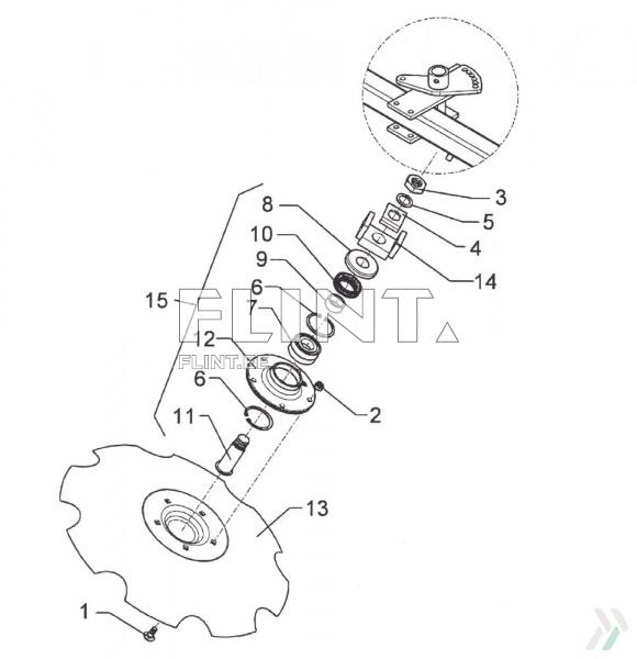 Disc LEMKEN RUBIN 620x6mm; 5-hole PCD 160mm (3490467)