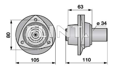 Hub disc coulter Kverneland 060609 34mm R&amp;L (MOLBRO)