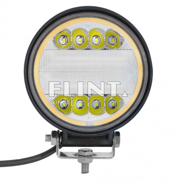 Work light LED 30W; 2900 lm; (combo beam, round, with yellow angel eye)