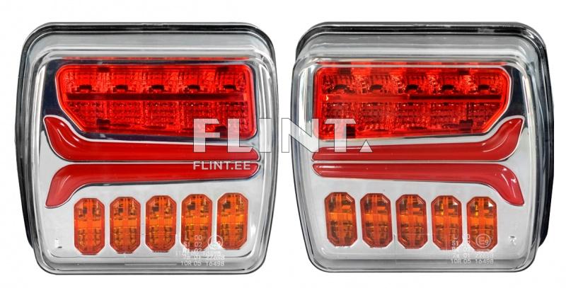 Tail light LED 12/24V; tail, direction indicator (left), brake, number plate lamp