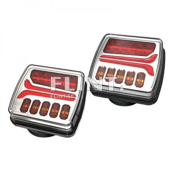 Tail light LED 12/24V; tail, direction indicator (left), brake, number plate lamp