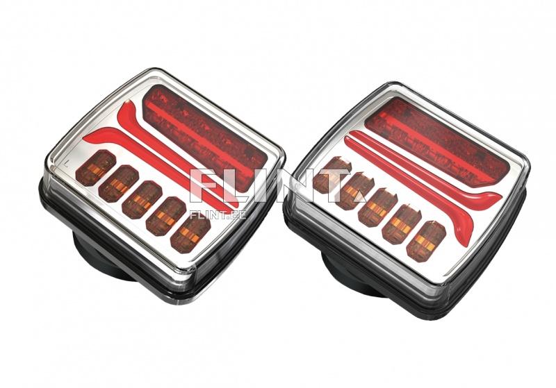 Tail light LED 12/24V; tail, direction indicator (left), brake, number plate lamp