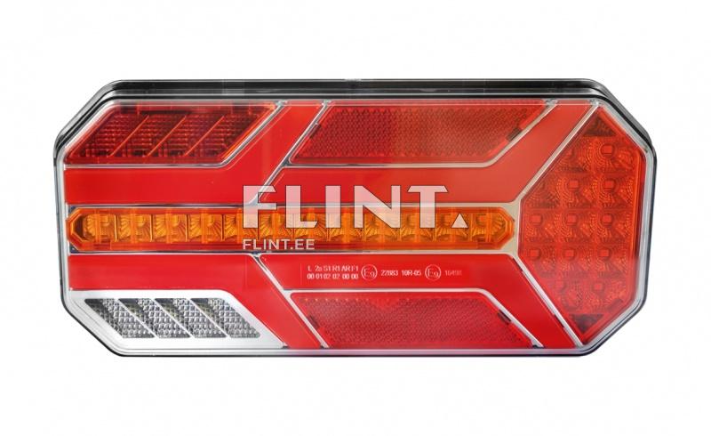 Tail light LED 12/24V; (right) number plate, fog lamp; 235x110x40mm