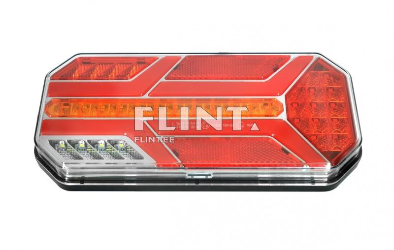 Tail light LED 12/24V; (right) number plate, fog lamp; 235x110x40mm