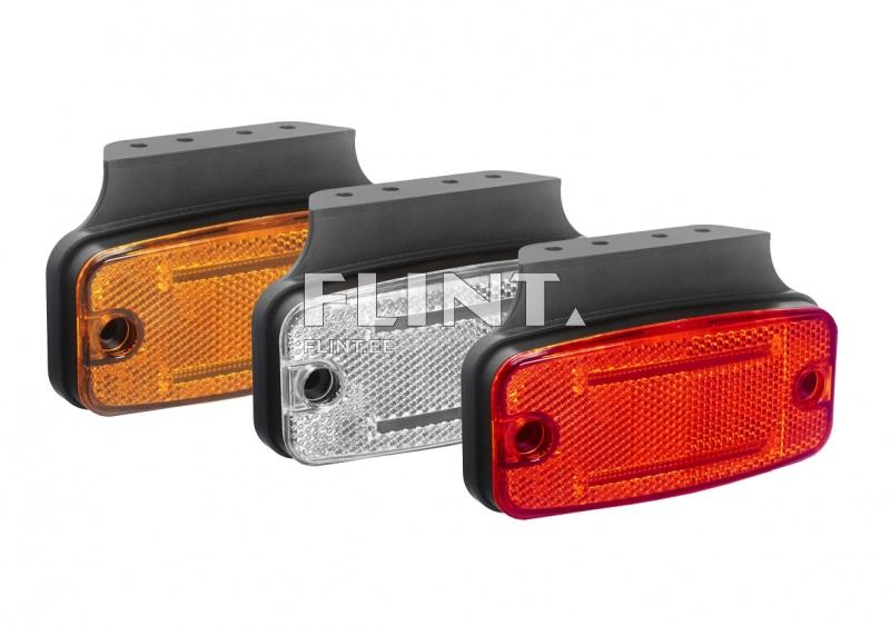 Side marker light LED with reflex reflector, 12-24V; R3, R10, R91 (red)