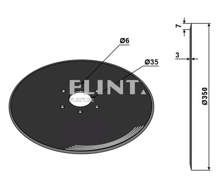 Külivku ketas 350x3mm Lemken 3490010