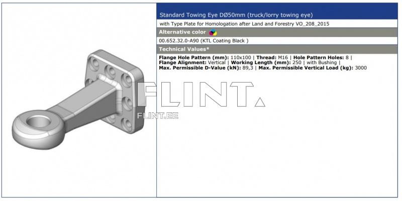 Towing eye Scharmüller 00.652.32.0 (110x100) eye 50mm