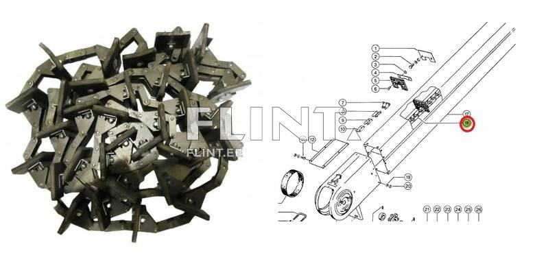 Elevaatori kett Claas 553412/618600 (prahielevaator) Tucano, Mega (40 laba, 6221mm)