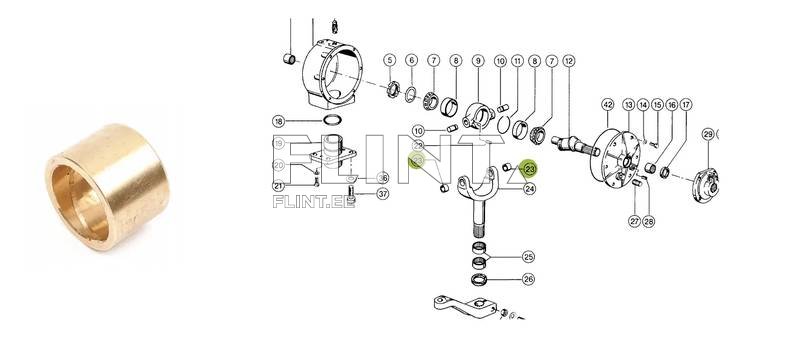 Pronssiholkki Claas 22x28x20mm (6436280)