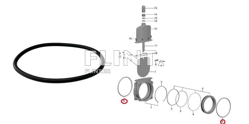 O-ring for Knife gate valve 6" (177,2x6,99 mm)