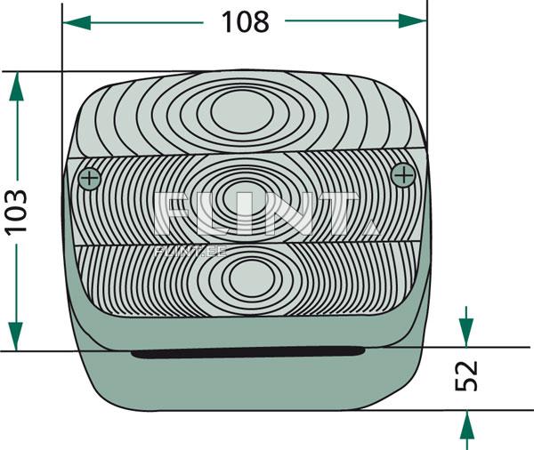 3-chamber rear-light with magnet (FP.21.004) (with numberplate light)