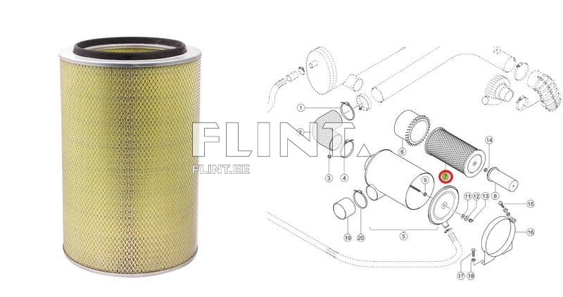Outer air filter Claas 712424 (SA 11752)