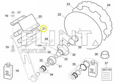 Rubber damper (L=220, 40mm) AMAZONE 78200081 (replacement)