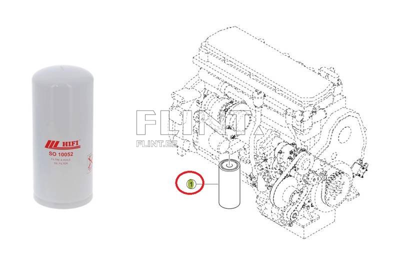 Engine oil filter Claas 7983031 (SO 10052)