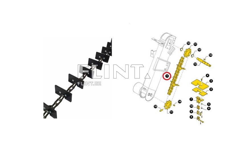 Elevaatori kett New Holland 84015232 (26 laba, 4264mm)