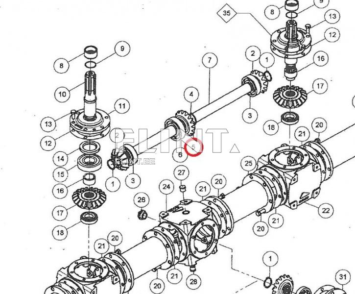 Bevel gear 9501 (z16 ) hole 45mm