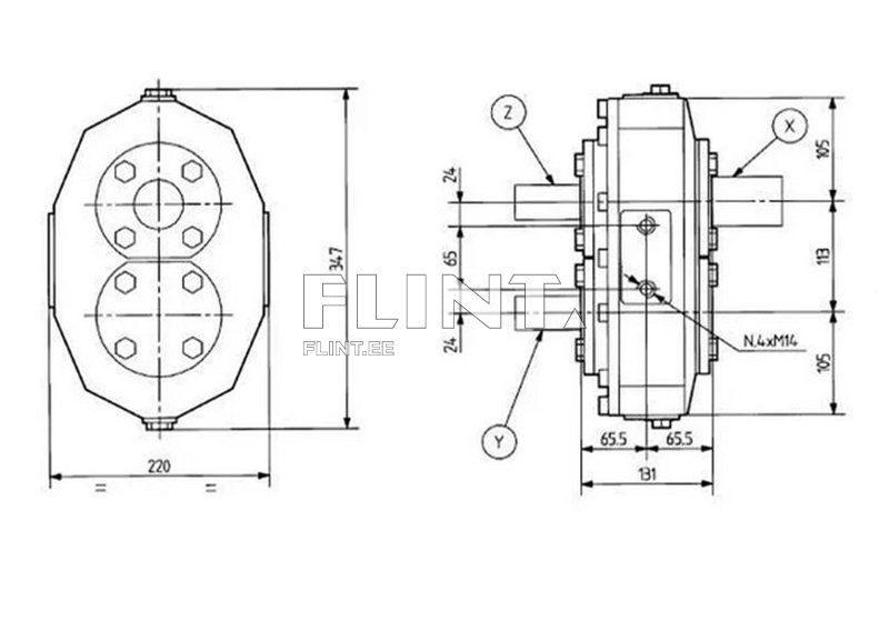 Reduktor Comer 090.050, 95090.002.010, MR 90