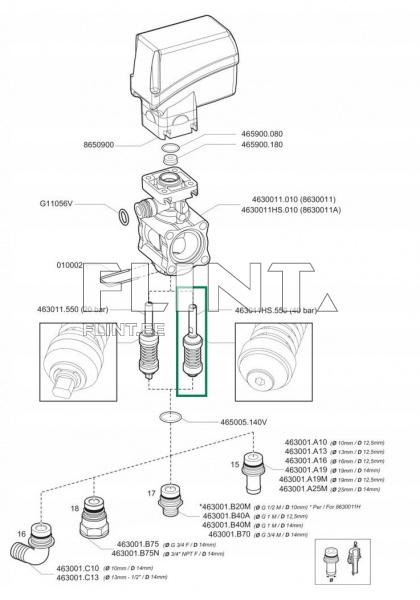 Pressure spring ARAG 463011HS.550 