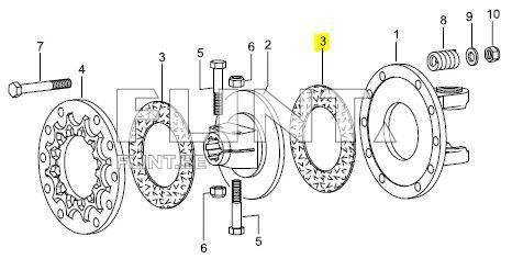 Friction disc 153x91x3mm