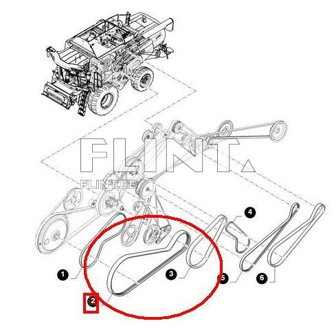 Kiilahihna 3HB-3845La New Holland 84061615 Optibelt